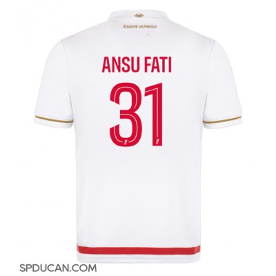 Muški Nogometni Dres AS Monaco Ansu Fati #31 Domaci 2025-26 Kratak Rukav Muški Nogometni Dres AS Monaco Ansu Fati #31 Domaci 2025-26 Kratak Rukav